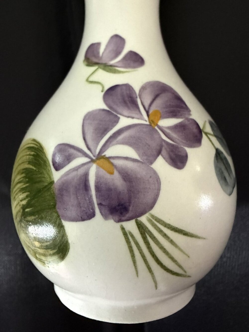 Vintage E. Radford England Bud Vase hand-painted ceramic bud vase